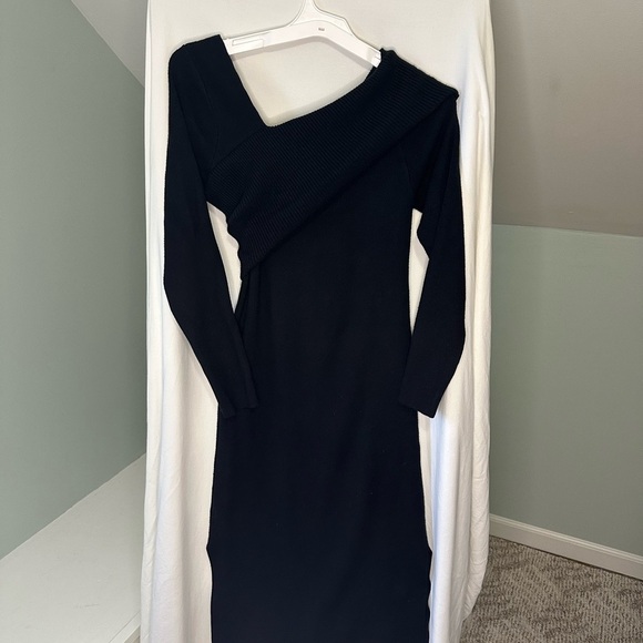 Line & Dot Elegant Formal Black Slyvie Midi Sweater Size Large - Picture 6 of 11